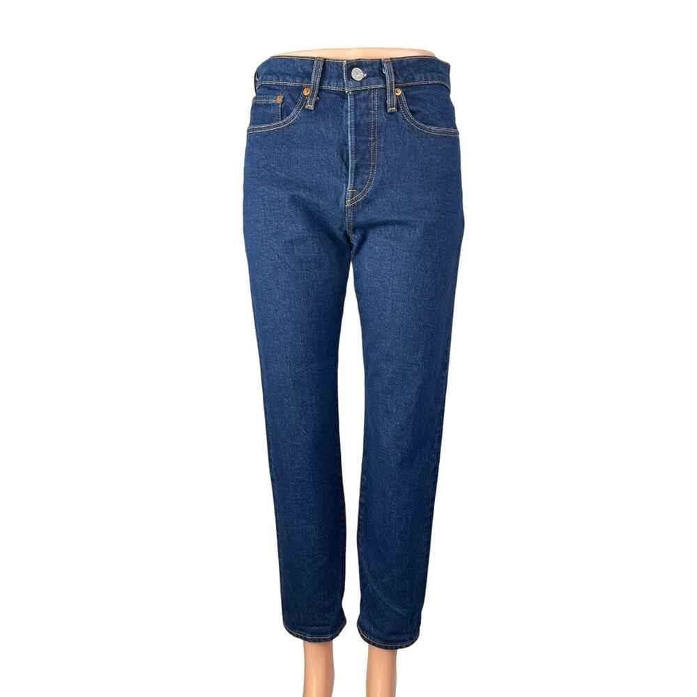 Levi's Wedgie Women's Blue High Waisted Straight Leg Y2k Denim Jeans Size 26